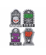 10 1/4&quot; x 15&quot; Tombstones Halloween Graveyard Polyfoam Decoration RIP Set... - $19.79