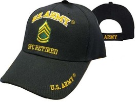 New Black Us Army Sfc Sergeant First Class Retired Hat Ball Cap Veteran ... - £64.41 GBP
