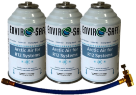 Envirosafe Arctic 12 Air, Get Colder Air, A/C, 3 Can Kit &amp; Hose - £41.69 GBP
