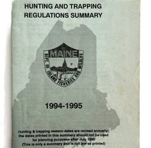 Maine 1994-95 Hunting &amp; Trapping Regulations Vintage 1st Printing Bookle... - $14.99