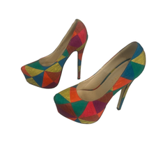 Liliana Women&#39;s Colorblock Rainbow Maniac-6 Pumps  Size 7.5 - £22.54 GBP