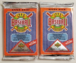 1992 Upper Deck Baseball Lot of 2 (Two) Sealed Unopened Packs.x - £11.14 GBP