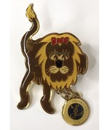 Lions Club Blaine Johnsville Minnesota Girly Lion Lapel Pin w/ Dangle Charm - $16.00