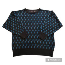 Stitch By Stitch Medium Womens Acrylic Black Swirl Ghost Geometric Sweat... - £11.78 GBP