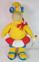 The Simpsons Homer Simpson Plush 16&quot; Beach Swim Floatie Crab on Ear Toy Factory - £12.35 GBP