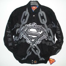 Hollywood Size M Authentic Superman Man Of Steel Black Cotton Jacket M - £95.89 GBP