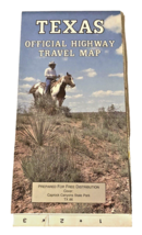 Vintage Texas Brochure Map Official Highway Travel 1990s Fold Out - £20.93 GBP