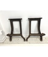 Vintage Industrial TABLE LEGS cast iron metal work bench ends MACHINE AG... - £396.22 GBP