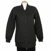THE NORTH FACE Black Quilted Knit Mod Bomber Insulated Long Jacket M Womens - £70.76 GBP