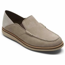 Rockport Men Slip On Loafers Tucker Venetian Size US 7.5M Taupe Stone Leather - £28.79 GBP