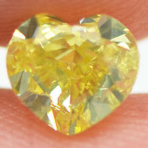 Heart Shape Diamond Yellow Color Certified Loose VS2 Natural Enhanced 1.02 Carat - £775.15 GBP