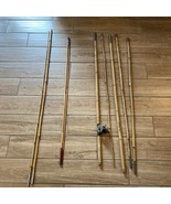 Vintage Bamboo casting Fishing Rods Handmade; Extra Pieces Included as Pictured - $750.00