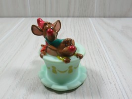 Fisher Price little people Disney Cinderella&#39;s Mice in tea cup Jaq Gus t... - $15.58