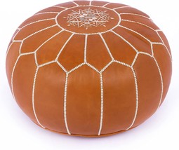 Genuine Leather Pouf From Marrakesh Gallery That Is Unstuffed And Decora... - £75.50 GBP