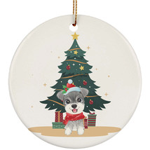 Cute Miniature Schnauzer Ornament Christmas Gift Pine Tree Decor For Dog Lover - £11.83 GBP
