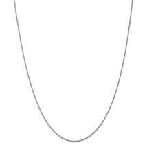 14 K White Gold .8 Mm Polished Light Baby 16 Inch Long Rope Chain - £102.58 GBP