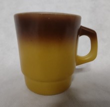 Fire King Brown to Gold Stackable Coffee Mug Cup Anchor Hocking - $14.95