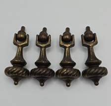 Mid Century Antiqued Bronze Pendant Drawer Pull Door Knocker - Set of 4 - £14.94 GBP