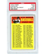 1970 Topps 4th Series Checklist Red Bat On Front #343 PSA 7 (MC) P1324 - $13.32