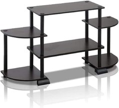 Espresso/Black Furinno Turn-N-Tube Rounded Corner Tv Entertainment Center. - £41.55 GBP