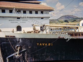 1967 SS Yavari Miraflores Locks Passenger Ship Panama Canal Kodachrome Slide - £4.28 GBP