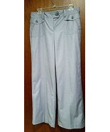 Ann Taylor Signature Fit Lower on Waist 34&quot; Women&#39;s Pants Size 8 Gray~Po... - £14.21 GBP