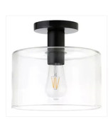 Meyer&amp;Cross Henri 10 in. Semi-Flush Mount with Clear Glass Shade in Matt... - €31,46 EUR