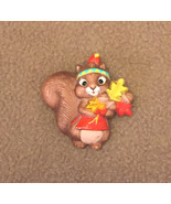 Vintage Hallmark Autumn Fall squirrel pin whimsical plastic animal brooc... - $3.00