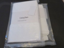2 Calvin Klein Studio Collection Amar Geometric white Quilted Shams - $86.35