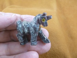 Y-UNI-35) gray UNICORN SOAPSTONE carving figurine GEMSTONE horse I love ... - £6.72 GBP