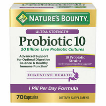 Nature&#39;s Bounty Ultra Strength Probiotic 10, 70 Capsules - £198.11 GBP