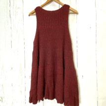 Free People Womens size XS Waterfall Ruffle Sleeveless Dress Bittersweet Red - £47.33 GBP