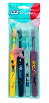TePe Kids Extra Soft Tooth Brushes 4 pcs Made In Sweden  - £16.58 GBP