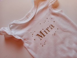 Personalized bodysuit for baby girl, custom name baby romper girl, custom text b - £15.18 GBP