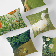18&quot;x18&quot; Art Painting Cotton Linen Fabric Throw Pillow Cover Sofa Cushion Covers  - £22.36 GBP
