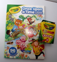 Crayola Once Upon a Time Fairytale Coloring Book 24 Crayola Crayons New ... - $6.95