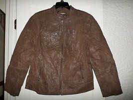 Levi&#39;s Leather Zip Front Jacket NWT$300 Misses XL/PLUS Size 1 - £67.22 GBP