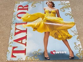 Justin Bieber Taylor Swift teen magazine poster clipping vintage yellow ... - $5.00