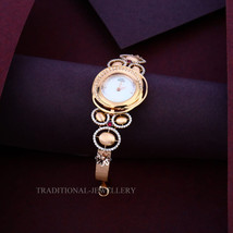 New Designer Exclusive 18K 75% Rose Gold Women Girl Wrist Watch CZ Studd... - $2,895.75