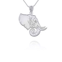 925 Sterling Silver Elephant Pendant Necklace - £19.14 GBP+