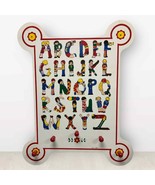 30” x 23” Vtg 1971 alphabet wall art nursery room bending kids letters w... - $1,750.12 MXN