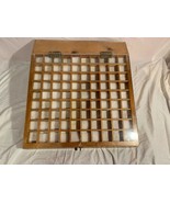 SOLID WOODEN SECTIONED ORGANIZED PLEXY GLASS PULL DOWN DOOR DISPLAY CASE - $203.44 CAD