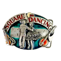 Siskiyou Buckle Co Colorful Square Dancing Buckle 1985 - £13.44 GBP