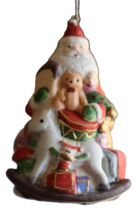 Dept 56 Santa Claus w/ Toys Christmas Tree Bell Ornament Boots as Clapper 3.75&quot; - $10.00