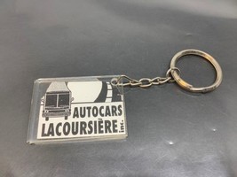Vintage Promo Keyring Autocars Lacoursière Keychain Autobus Ancien Porte-Clés - £5.97 GBP