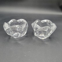 Pair (2) HOLMEGAARD 1825 Denmark KAMELIA Crystal Glass Votive Candle Holder - £28.11 GBP