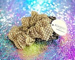 ASHIANA LONDON 2 Pack Scrunchies in Leopard and Gingham NEW WITH TAGS - $14.84