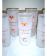  7 University of Texas Longhorns 1960s Frosted Glasses 16oz RARE Original UT - $89.99