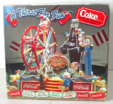 New Vintage Enesco Coca-Cola Multi-Action Illuminated Deluxe Musical Fai... - $296.01