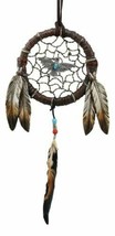 Native Indian Turquoise Raven Ring Dreamcatcher Wall Hanging Decor Dream... - $28.99